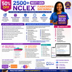 2500+ Next-Gen NCLEX Nursing School Flashcards and Quiz Bundle